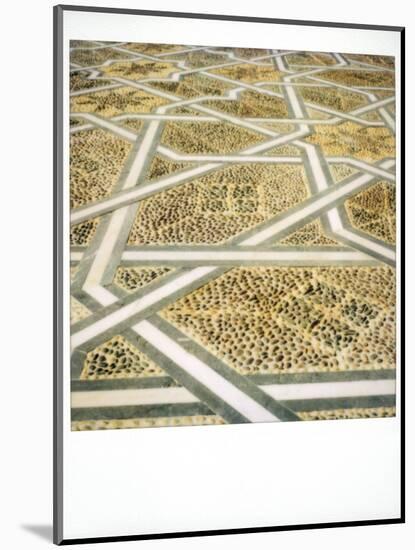 Polaroid Image of Geometric Patterns in Paving at Mausoleum of Mohammed V, Rabat, Morocco-Lee Frost-Mounted Photographic Print