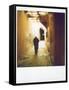 Polaroid Image of Man Walking Along Narrow, Dimly-Lit Street in the Medina, Fez, Morocco-Lee Frost-Framed Stretched Canvas