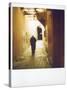 Polaroid Image of Man Walking Along Narrow, Dimly-Lit Street in the Medina, Fez, Morocco-Lee Frost-Stretched Canvas