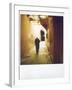 Polaroid Image of Man Walking Along Narrow, Dimly-Lit Street in the Medina, Fez, Morocco-Lee Frost-Framed Photographic Print