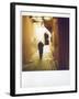 Polaroid Image of Man Walking Along Narrow, Dimly-Lit Street in the Medina, Fez, Morocco-Lee Frost-Framed Photographic Print