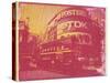 Polaroid Image Transfer of Piccadilly Circus with Red Double Decker Bus, London, England, UK-Lee Frost-Stretched Canvas