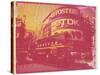 Polaroid Image Transfer of Piccadilly Circus with Red Double Decker Bus, London, England, UK-Lee Frost-Stretched Canvas