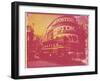 Polaroid Image Transfer of Piccadilly Circus with Red Double Decker Bus, London, England, UK-Lee Frost-Framed Photographic Print