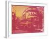 Polaroid Image Transfer of Piccadilly Circus with Red Double Decker Bus, London, England, UK-Lee Frost-Framed Photographic Print