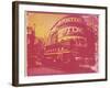 Polaroid Image Transfer of Piccadilly Circus with Red Double Decker Bus, London, England, UK-Lee Frost-Framed Photographic Print
