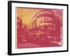 Polaroid Image Transfer of Piccadilly Circus with Red Double Decker Bus, London, England, UK-Lee Frost-Framed Photographic Print