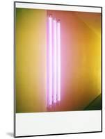 Polaroid of Colourful Stripes Created by Coloured Fluorescent Tubes-Lee Frost-Mounted Photographic Print