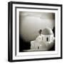 Polaroid of Domed Church, Oia, Santorini, Cyclades, Greek Islands, Greece, Europe-Lee Frost-Framed Photographic Print