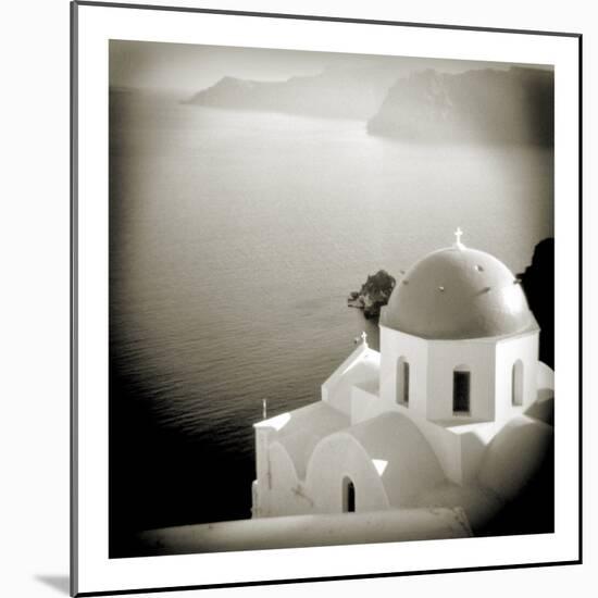 Polaroid of Domed Church, Oia, Santorini, Cyclades, Greek Islands, Greece, Europe-Lee Frost-Mounted Photographic Print