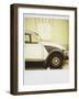 Polaroid of Old Black and White Citroen 2Cv Parked on Street, Paris, France, Europe-Lee Frost-Framed Photographic Print
