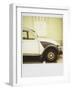 Polaroid of Old Black and White Citroen 2Cv Parked on Street, Paris, France, Europe-Lee Frost-Framed Photographic Print