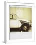 Polaroid of Old Black and White Citroen 2Cv Parked on Street, Paris, France, Europe-Lee Frost-Framed Photographic Print