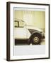 Polaroid of Old Black and White Citroen 2Cv Parked on Street, Paris, France, Europe-Lee Frost-Framed Photographic Print