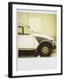 Polaroid of Old Black and White Citroen 2Cv Parked on Street, Paris, France, Europe-Lee Frost-Framed Photographic Print