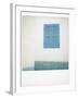 Polaroid of Painted Blue Window Shutter Against Whitewashed Wall, Asilah, Morocco-Lee Frost-Framed Photographic Print