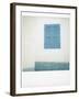 Polaroid of Painted Blue Window Shutter Against Whitewashed Wall, Asilah, Morocco-Lee Frost-Framed Photographic Print