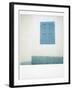 Polaroid of Painted Blue Window Shutter Against Whitewashed Wall, Asilah, Morocco-Lee Frost-Framed Photographic Print