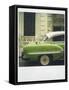 Polaroid of Profile of Green Classic American Car Parked on Street, Vinales, Cuba, West Indies-Lee Frost-Framed Stretched Canvas