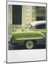 Polaroid of Profile of Green Classic American Car Parked on Street, Vinales, Cuba, West Indies-Lee Frost-Mounted Photographic Print