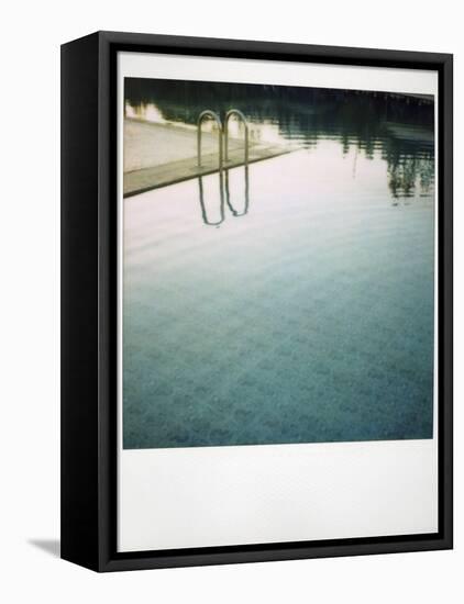 Polaroid of Swimming Pool with Reflections, Fez, Morocco, North Africa, Africa-Lee Frost-Framed Stretched Canvas