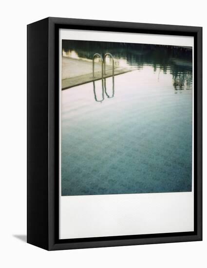 Polaroid of Swimming Pool with Reflections, Fez, Morocco, North Africa, Africa-Lee Frost-Framed Stretched Canvas