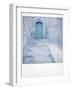 Polaroid of Traditional Bluewashed Street and Walls, Chefchaouen, Morocco, North Africa, Africa-Lee Frost-Framed Photographic Print