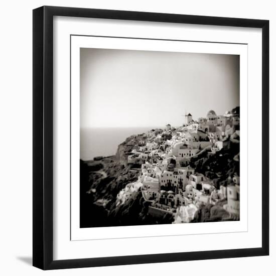 Polaroid of View of the Village of Oia, Santorini, Cyclades, Greek Islands, Greece, Europe-Lee Frost-Framed Photographic Print