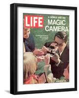 Polaroid's Edwin Land with New Instant Camera, October 27, 1972-Co Rentmeester-Framed Photographic Print