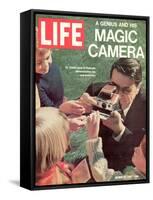 Polaroid's Edwin Land with New Instant Camera, October 27, 1972-Co Rentmeester-Framed Stretched Canvas