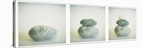 Polaroid Triptych of Sea-Worn Pebbles Created Using Three Polaroid Images-Lee Frost-Stretched Canvas