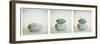 Polaroid Triptych of Sea-Worn Pebbles Created Using Three Polaroid Images-Lee Frost-Framed Photographic Print