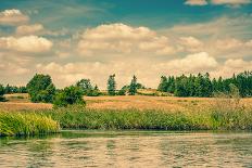 Dry Prairie by the River-Polarpx-Stretched Canvas