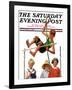 "Pole Vault," Saturday Evening Post Cover, September 3, 1927-George Brehm-Framed Giclee Print