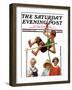 "Pole Vault," Saturday Evening Post Cover, September 3, 1927-George Brehm-Framed Giclee Print