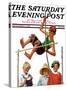 "Pole Vault," Saturday Evening Post Cover, September 3, 1927-George Brehm-Stretched Canvas