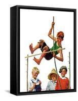 "Pole Vault,"September 3, 1927-George Brehm-Framed Stretched Canvas