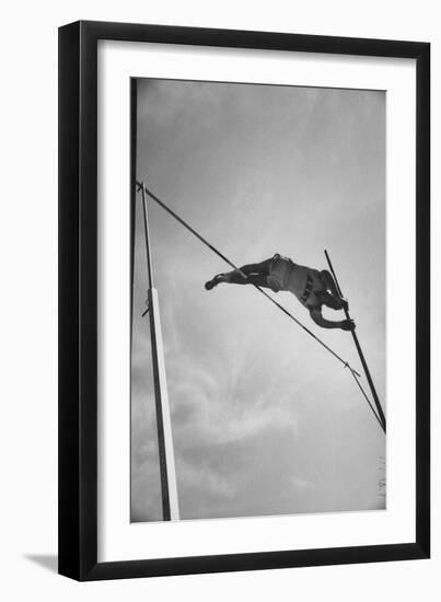 Pole Vaulter Don Bragg Setting World Pole Vault Record-Grey Villet-Framed Photographic Print