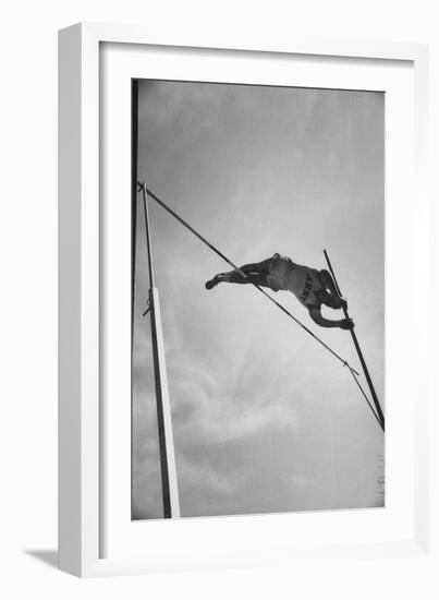 Pole Vaulter Don Bragg Setting World Pole Vault Record-Grey Villet-Framed Photographic Print