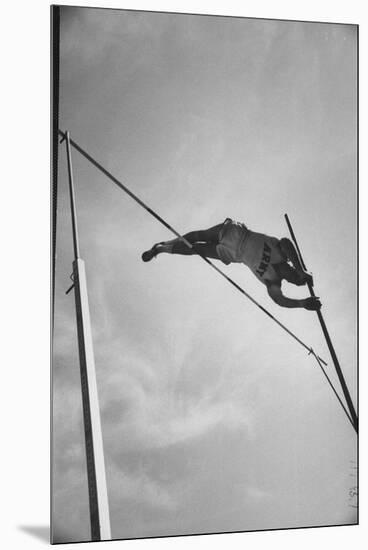 Pole Vaulter Don Bragg Setting World Pole Vault Record-Grey Villet-Mounted Premium Photographic Print