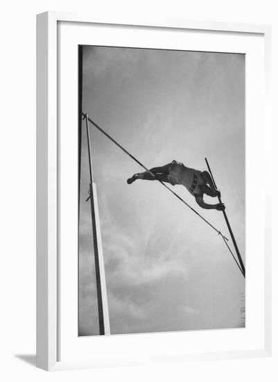 Pole Vaulter Don Bragg Setting World Pole Vault Record-Grey Villet-Framed Photographic Print