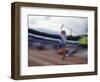 Pole Vaulter Flys over the Bar-Steven Sutton-Framed Photographic Print