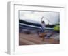 Pole Vaulter Flys over the Bar-Steven Sutton-Framed Photographic Print