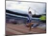 Pole Vaulter Flys over the Bar-Steven Sutton-Mounted Photographic Print