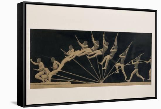 Pole Vaulter-Étienne Jules Marey-Framed Stretched Canvas