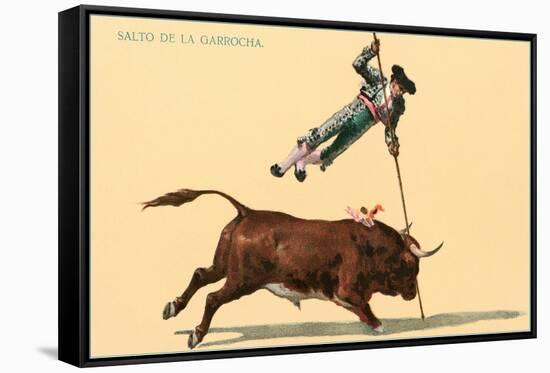 Pole Vaulting over Bull-null-Framed Stretched Canvas