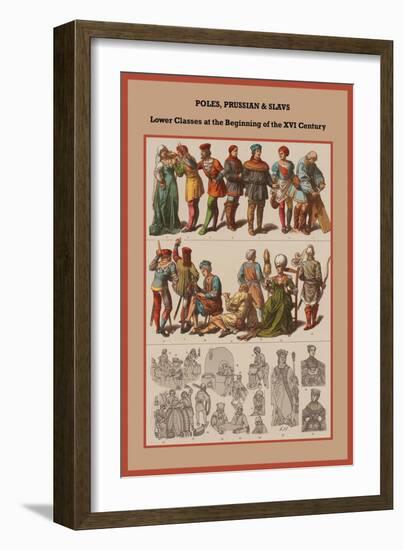 Poles, Prussian and Slavs Lower Classes at the Beginning of the XVI Century-Friedrich Hottenroth-Framed Art Print