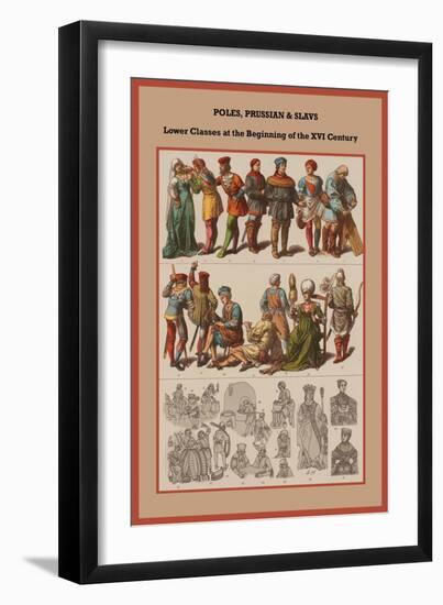 Poles, Prussian and Slavs Lower Classes at the Beginning of the XVI Century-Friedrich Hottenroth-Framed Art Print