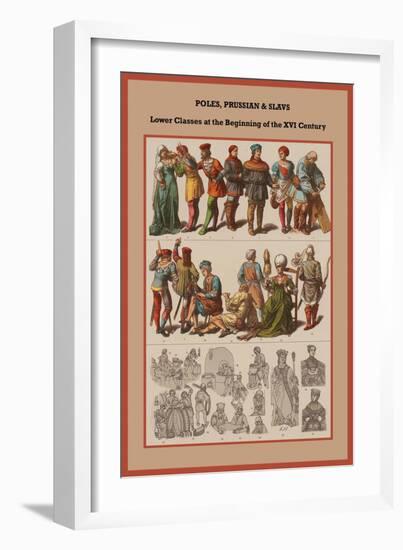 Poles, Prussian and Slavs Lower Classes at the Beginning of the XVI Century-Friedrich Hottenroth-Framed Art Print