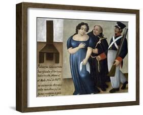 Policarpa Salavarrieta on Her Way to Execution in Bogota, 1817-null-Framed Giclee Print